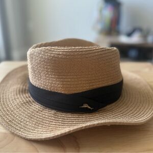 Tommy Bahama Tan and Black Straw Hat